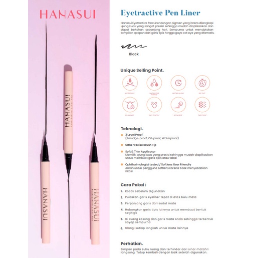 galerybeautysemarang HANASUI EYEBROWTIFUL PENCIL / Hanasui Eyetractive Liner Pen