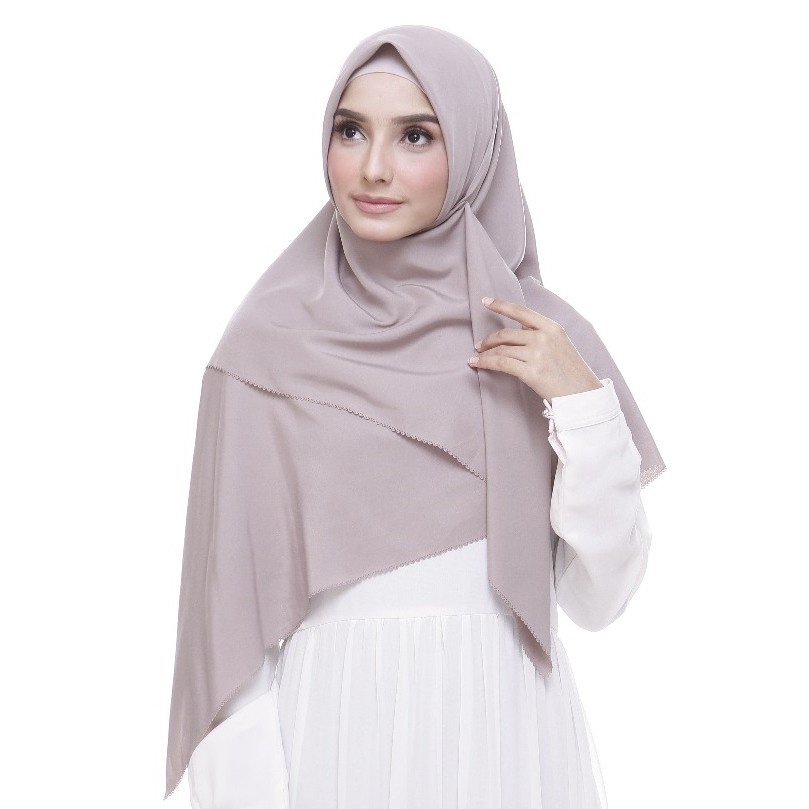 Hijab Voal Polos Segi Empat SYAR'I  130cmx 130cm Voal Polos  Warna Polos Farsya Lasercut