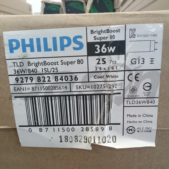 PHILIPS TL-D 36W Super BrightBoost - 120cm - 2700K / 3000K / 4000K / 6500K - KHUSUS EKSPEDISI