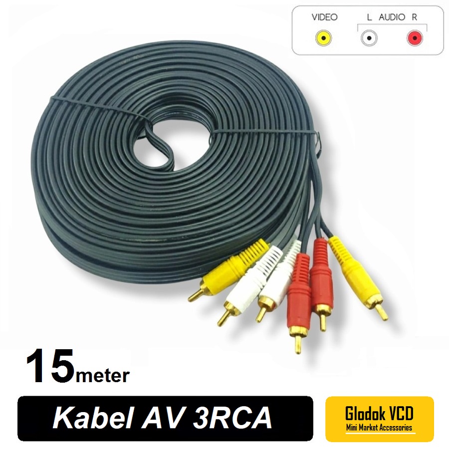 Kabel AV 3 RCA Audio Video 15m