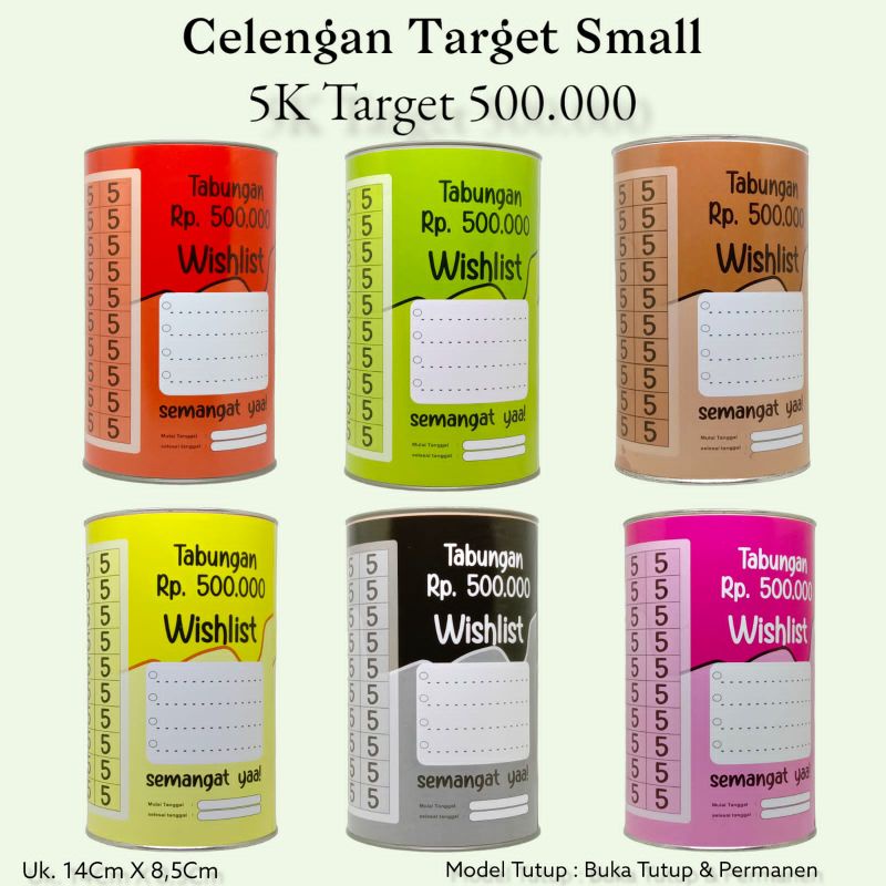 Celengan Target 5k Target 500ribu Celengan Viral Tabungan Target Buka Tutup Celengan Atm Buka Tutup 