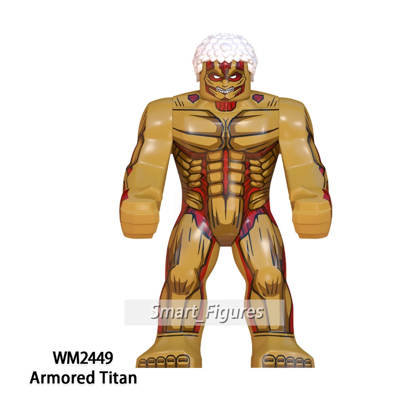 Blok Bangunan Attack on Titan Minifigures Armin Arlert Eren Jaeger Colossal Titan Kartun Mini Angka WM6148 Mainan