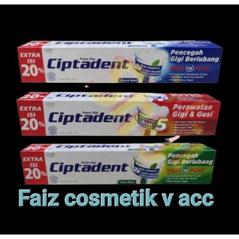 Ciptadent Pasta Gigi Extra Isi 20% Original [75 + 15gr murah]