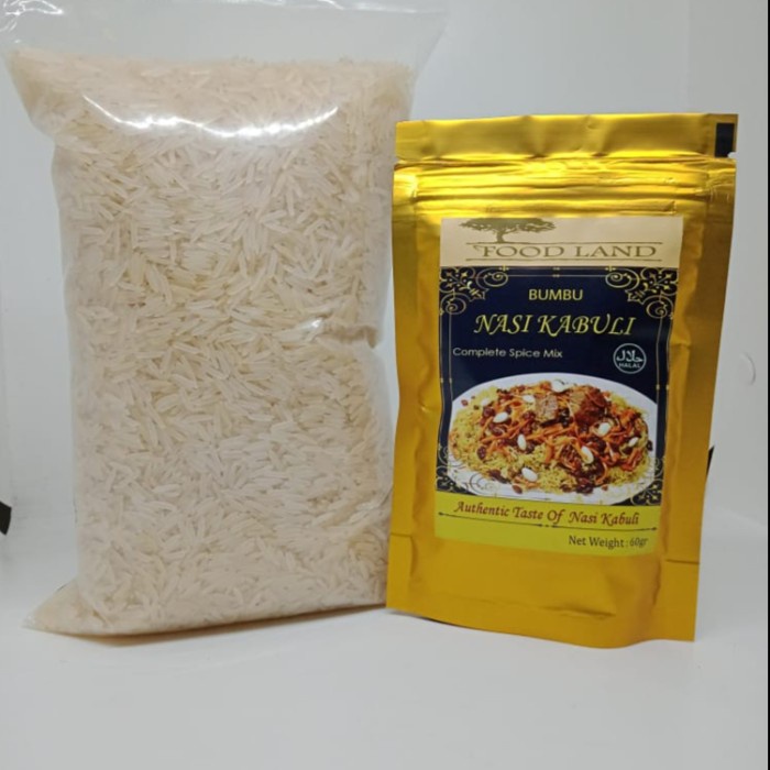 

Pakaet Nasi Kebuli Beras basmati 1 kg + Bumbu Kebuli