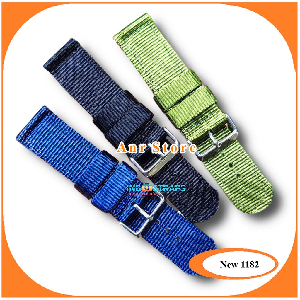 Strap Tali Jam Tangan Canvas Nylon Kanvas 20mm 22mm 24mm