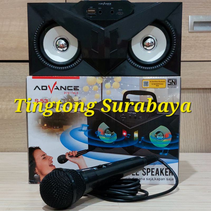 Advance Speaker Portable For Karaoke Fun S53