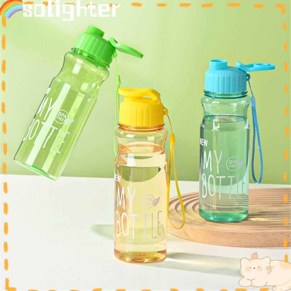 Solighter 650ML Botol Air Minum Outdoor Sport Plastik Transparan