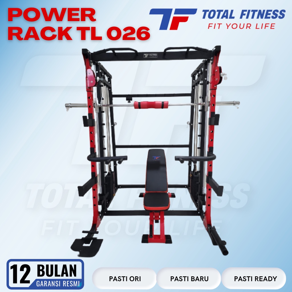 Alat Fitness multigym Power Rack Total Fitness TL026