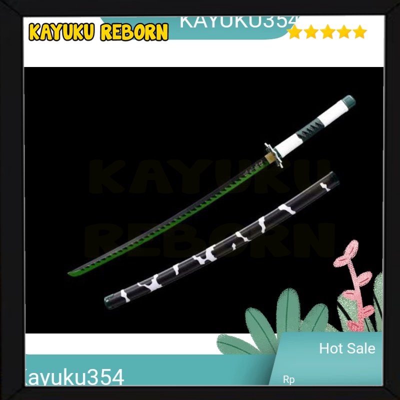 Jual katana kayu Anime kimetsu no yaiba DEMON SLAYER SANEMI pedang kayu