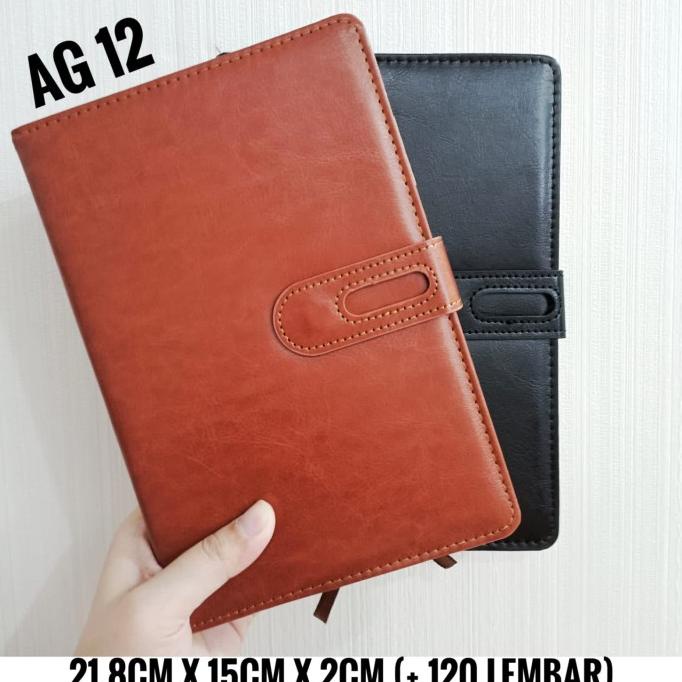 

Ag 12 agenda kulit , blocknote, notebook, memo agenda souvenir promosi