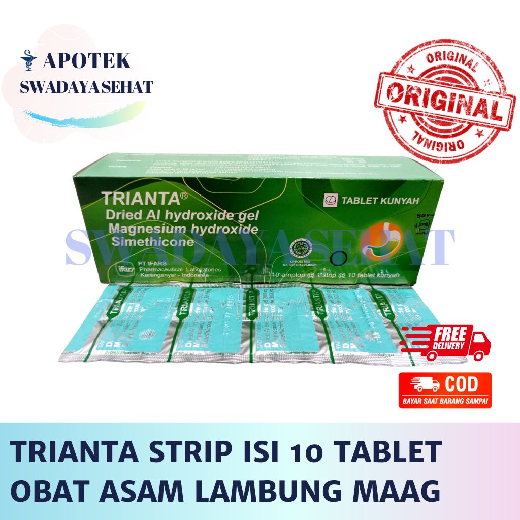 TRIANTA STRIP ISI 10 Tablet - Obat Asam Lambung Maag Nyeri Perut Kembung