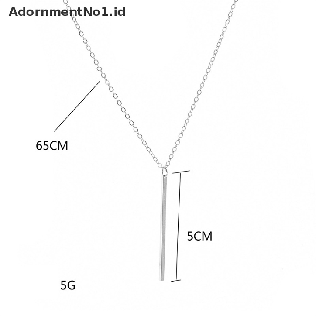 [AdornmentNo1] Fashion Perhiasan Panjang Batang Tembaga Liontin Kalung Populer Sederhana Rantai Logam Geometris Liontin Panjang [ID]