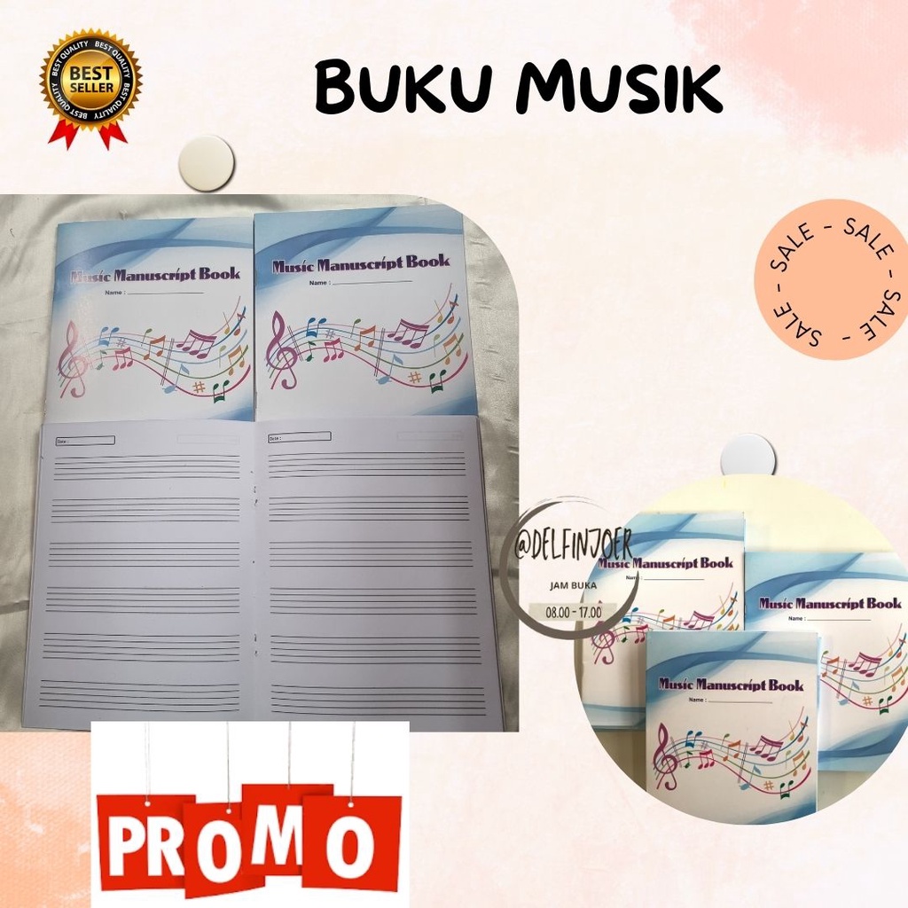

❤ Buku tulis musik garis lima || manuscript book