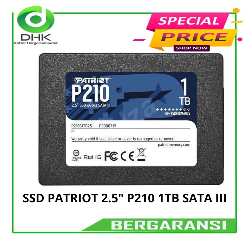 SSD PATRIOT 2.5&quot; P210 1TB SATA III