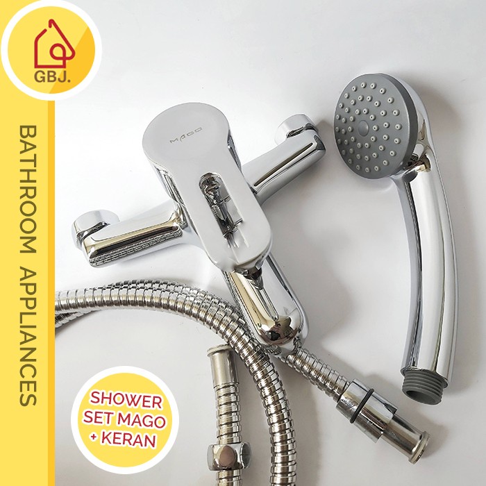 SHOWER SET BATHTUB DAN KERAN MAGO / KERAN AIR / SHOWER PANAS DINGIN
