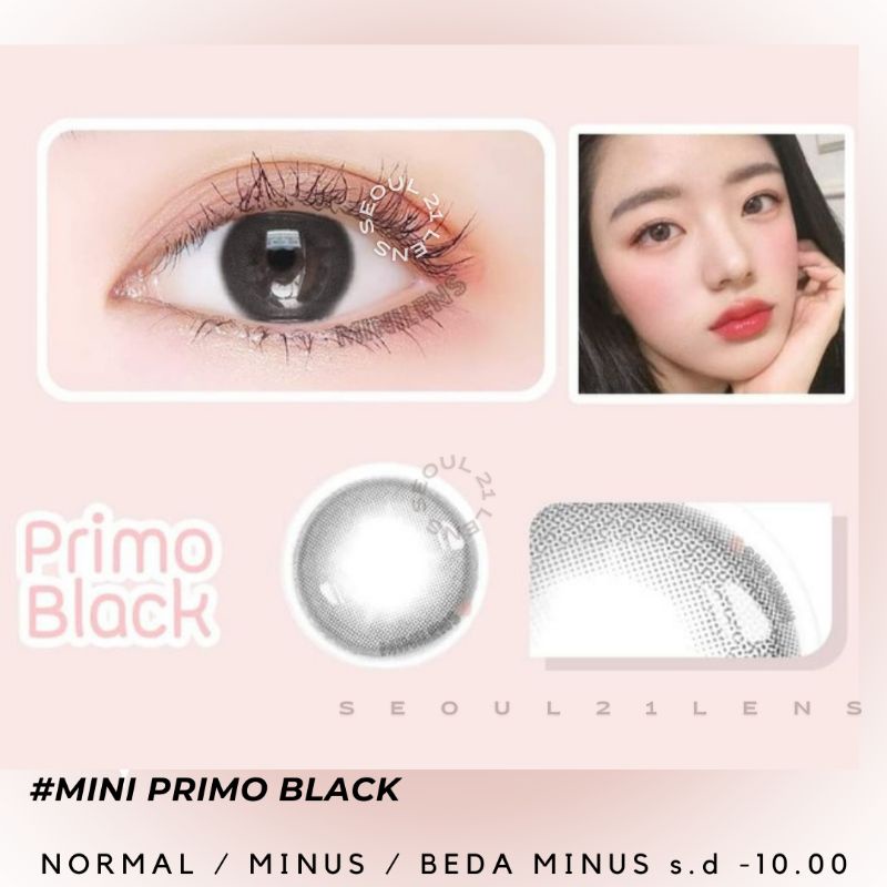 SOFTLENS MINI PRIMO BLACK KITTY KAWAII NORMAL MINUS s.d -10.00