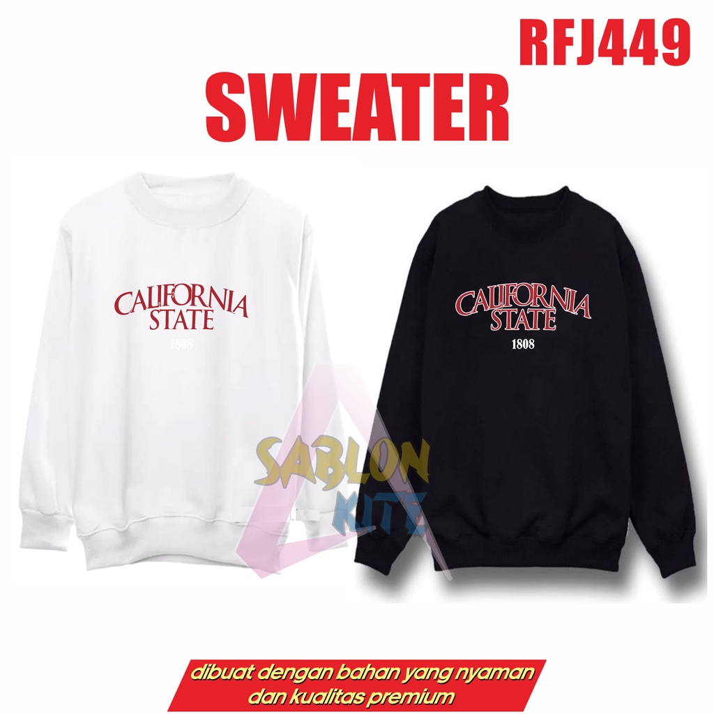 MURAH!!! SWEATER JENO CALIFOR RFJ449