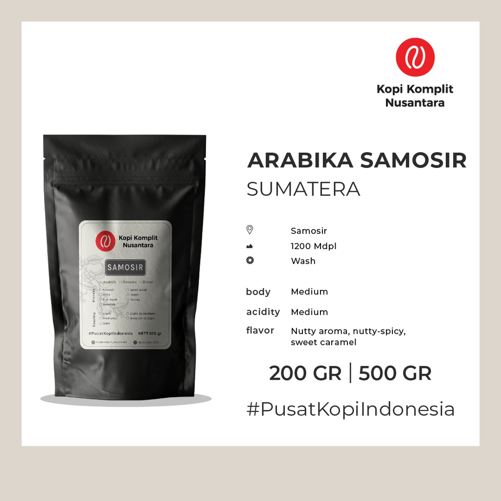 

Arabika Samosir Medium Roasting - Kopi Biji dan Bubuk