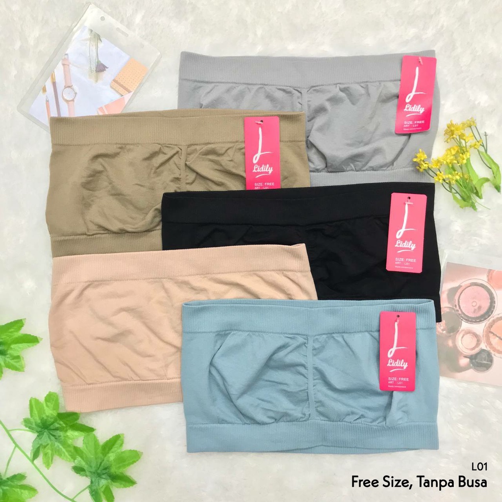 RVC75 - LYDYLY Kemben Rajut Polos JUMBO Kemban Wanita Tanpa Cup Busa L01