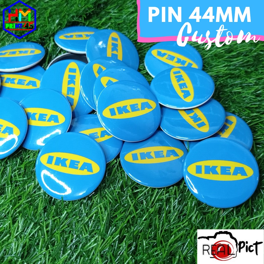 Cetak pin custom 44mm / pin peniti 44mm / pin bros 44mm