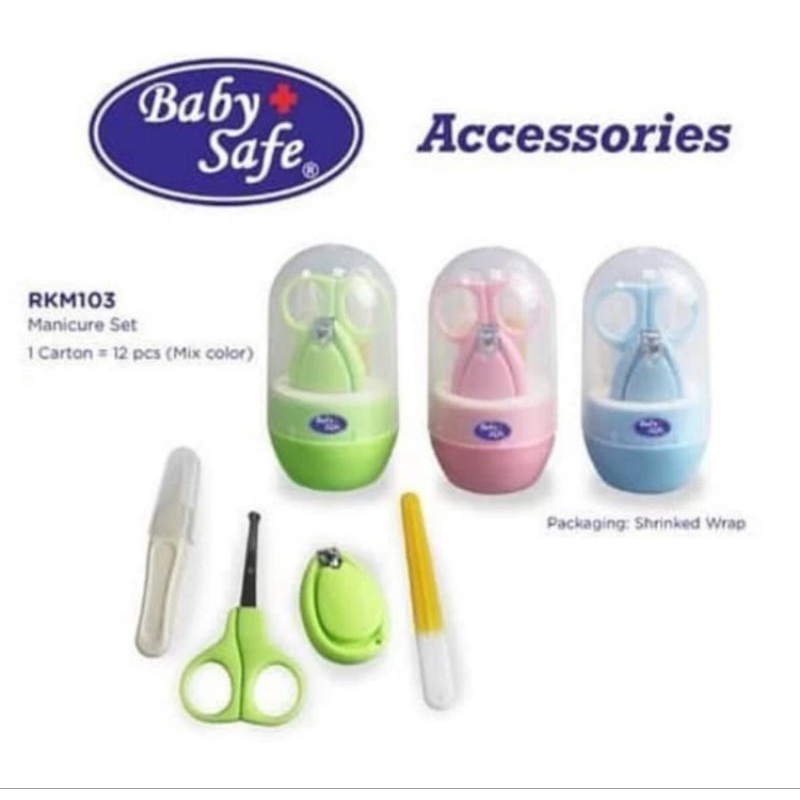 Gunting Kuku Anak / Gunting Kuku Bayi /  Baby Safe Manicure Set 4in1