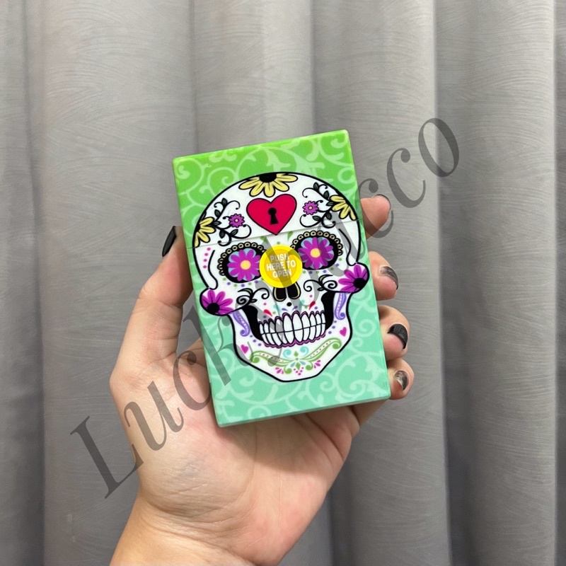 KOTAK BOX WADAH TEMPAT PENYIMPANAN AKRILIK ACRYLIC SKULL WARNA POLOS