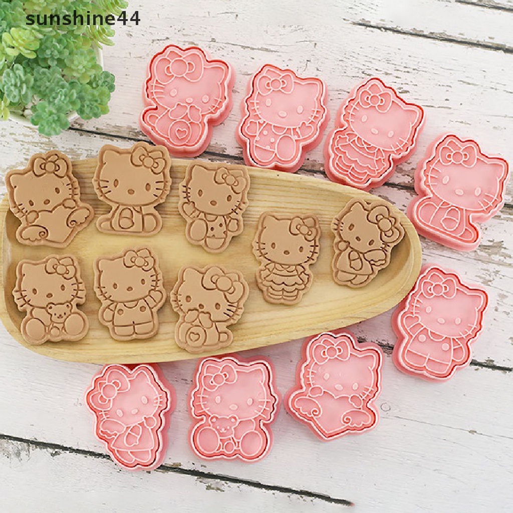 Sunshine 8pcs 3D Cat Bakeware Biskuit Cetakan DIY Cookie Tools Hadiah Kue Decorag Tool.