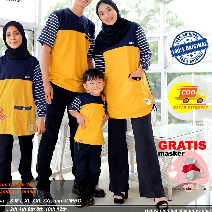 Segera Dapatkan!! Kaos Couple Keluarga Original Shafamarwa Baju Atasan Tunik Sarimbit Family Muslim 