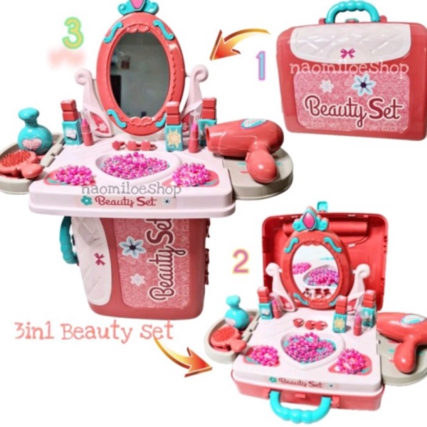 

Unik MAINAN ANAK PEREMPUAN DANDAN BEAUTY PLAYSET 31N1 SALON KOPER MEJA RIAS - 3in1 beauty Murah