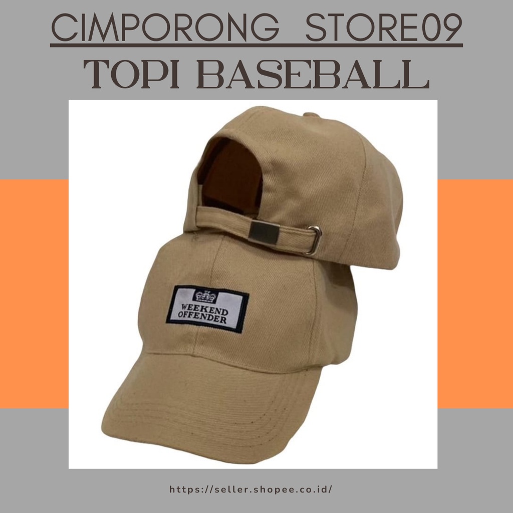 PROMO TOPI BASEBALL CAKOP BESI BAHAN RAPEL WEEKEND OFFENDER WARNA CREAM