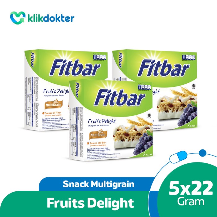

[BISA COD] Fitbar Fruits 5X22G Bundling 3 Kotak