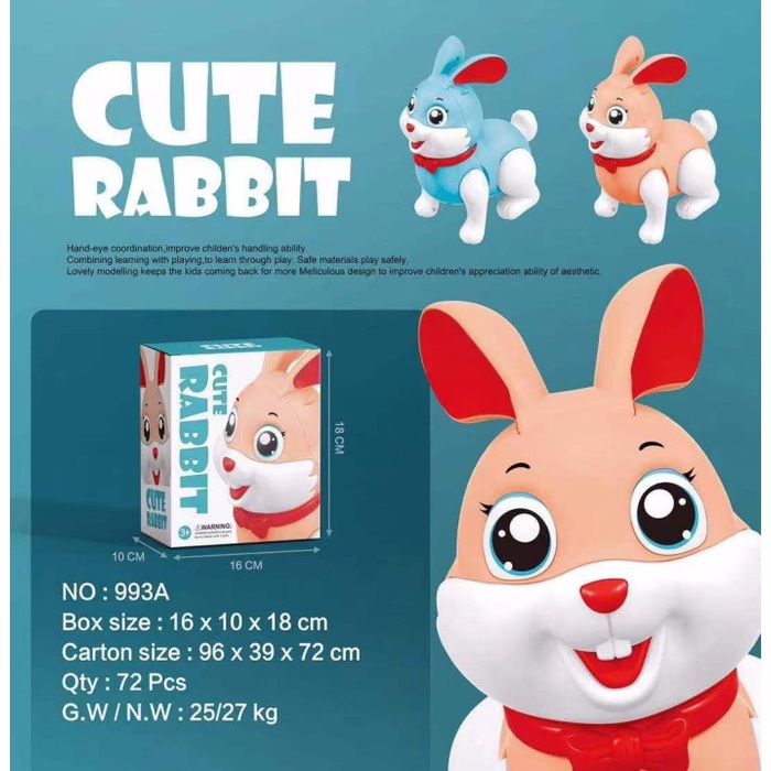 MAINAN ANAK ROBOT CUTE TIGER RABBIT HARIMAU KELINCI JALAN BATERAI KADO