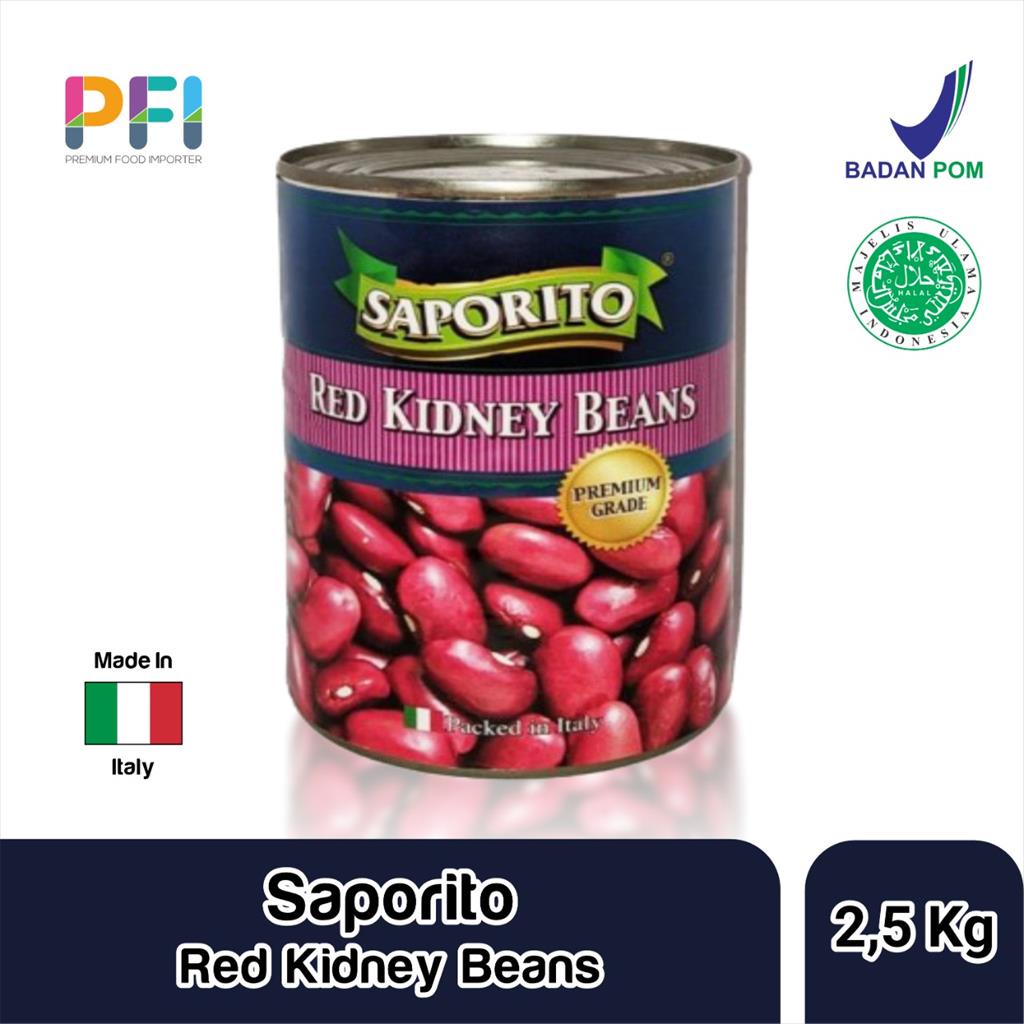 SAPORITO Red Kidney Beans Brand Italy 2,5 Kg