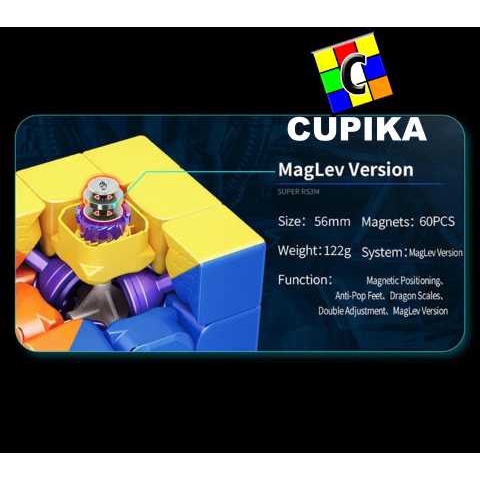 Rubik Rubik 3x3 Moyu Super RS3M 2022 Magnetic Maglev Ball Core Ori