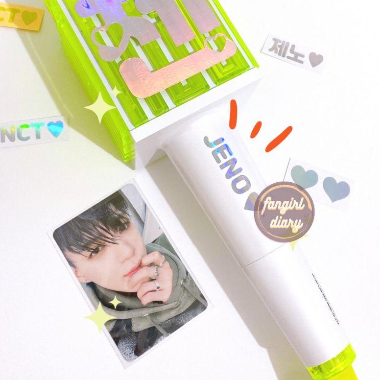 NCT MINI TULISAN STICKER SET (NAMA+HANGUL) LIGHTSTICK DECO STICKER REFLECTIVE HOLOGRAM R8ZAJ6062