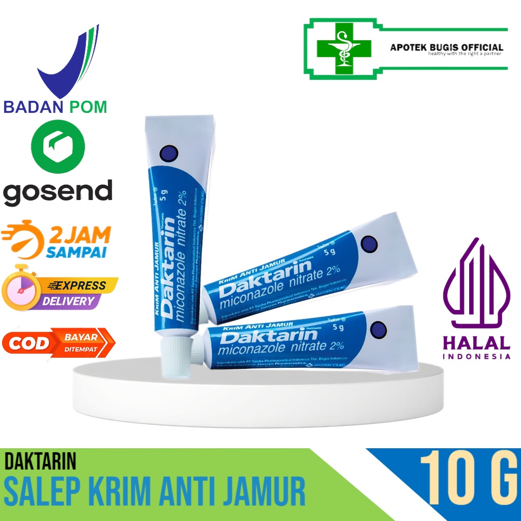 Daktarin Cream 10 gr / Krim Anti Jamur / Salep Kulit Gatal, Kadas, Panu