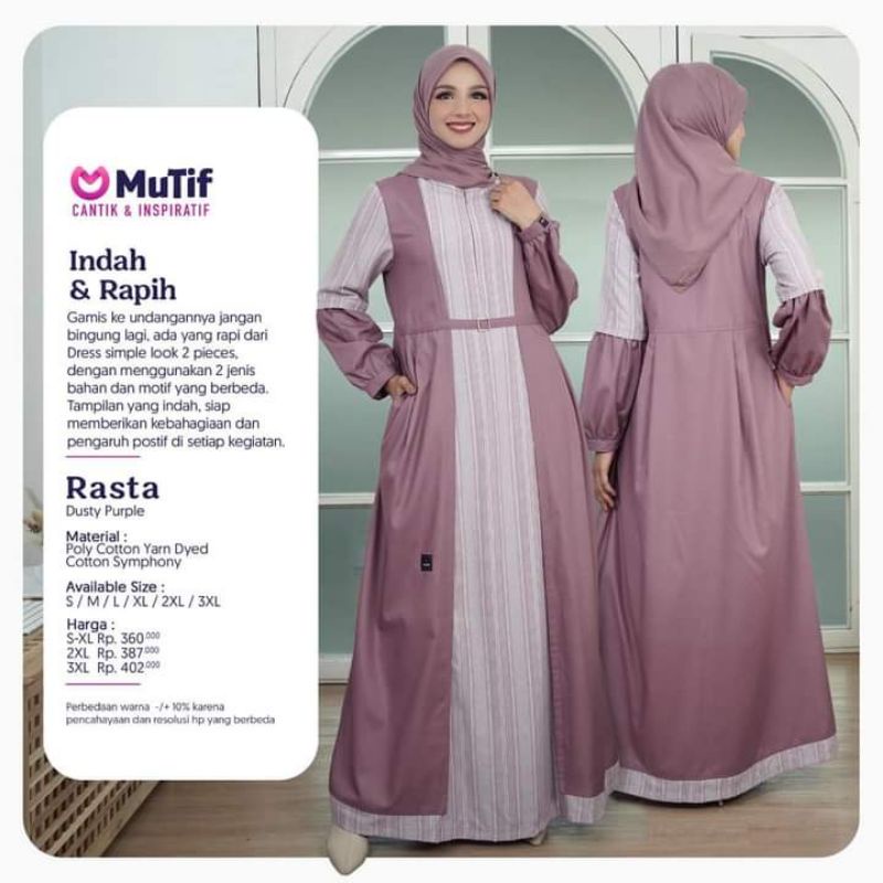 GAMIS MUTIF RASTA DUSTY PURPLE
