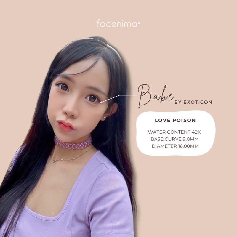 Softlens Babe by Exoticon Big Eyes 16mm + FLEE LENS CASE