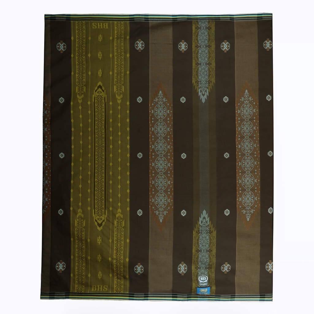 Sarung BHS Classic Gold Motif JGA Coklat Muda / BHS CLASSIC JGA