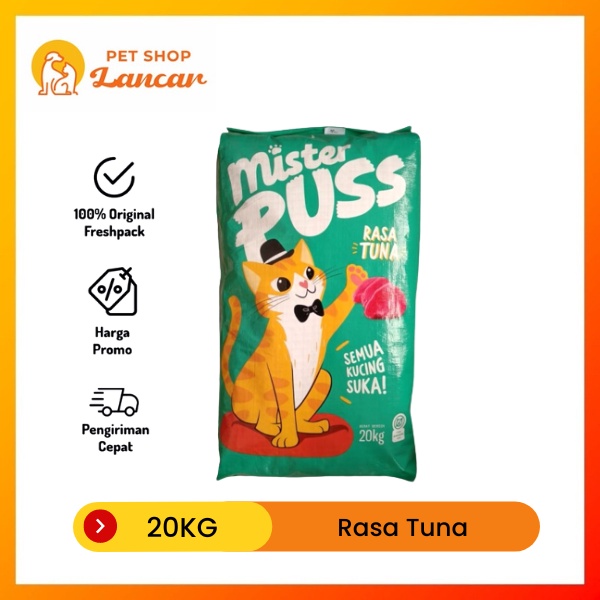 Makanan Kucing Mister Puss 20kg / Cat Food - Tuna