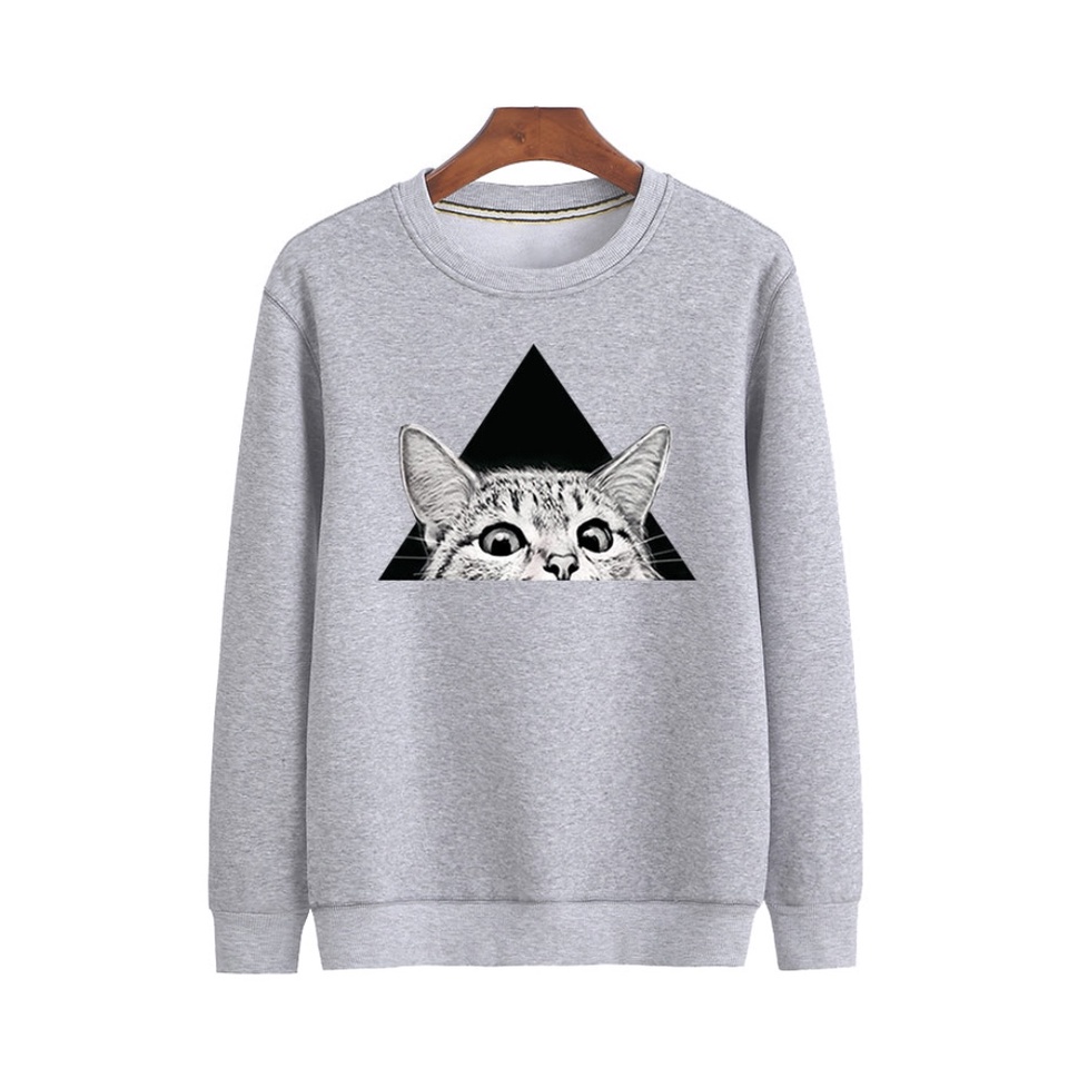 Sweater Basic Anak SEGITIGA KUCING Untuk Anak Laki laki &amp; Perempuan Bahan Fleece Sz M-Xl (Usia 2-10 th )