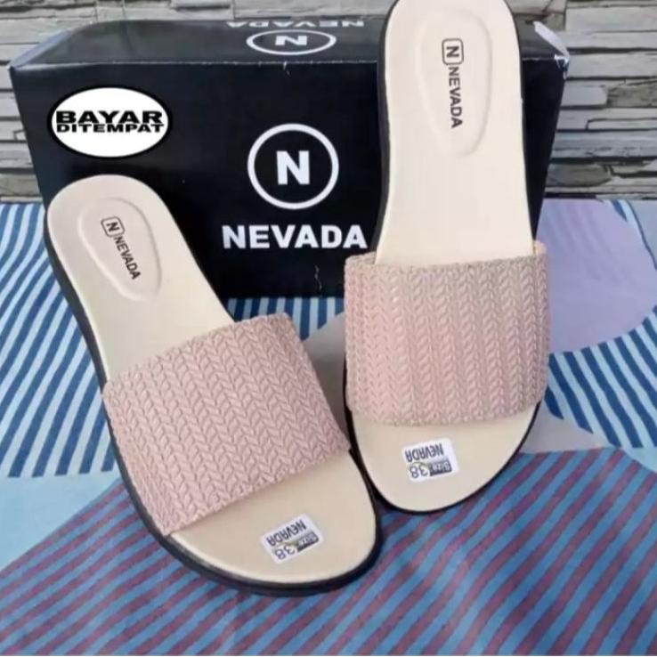 New Promo Sandal Wanita Nevada Terbaru/Sandal Slop Rajut Import Murah/Sandal Slop Rajut Model Terbar