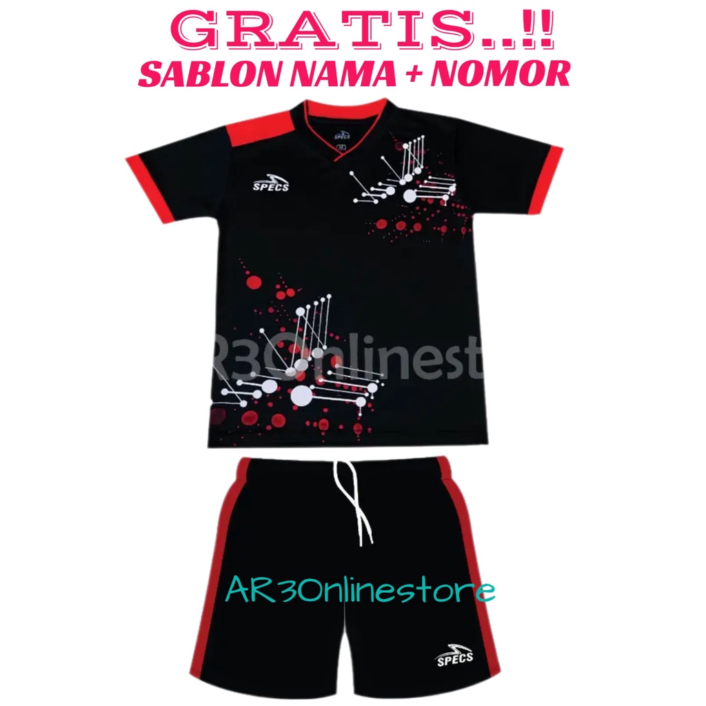 ( FREE SABLON NAMA &amp; NOMOR ) Baju olahraga anak laki/perempuan kaos bola futsal sepak bola badminton bulutangkis terbaru