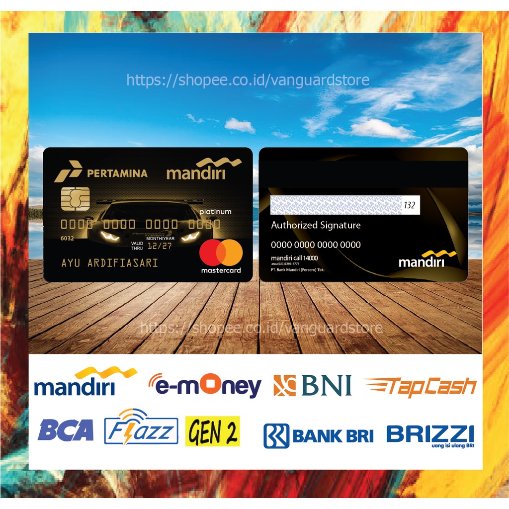 KARTU E MONEY E TOLL KARTU PERTAMINA MASTERCARD 1 DEBIT CREDIT EMONEY MANDIRI FLAZZ BCA BNI TAPCASH BRIZZI BRI - 2 SISI