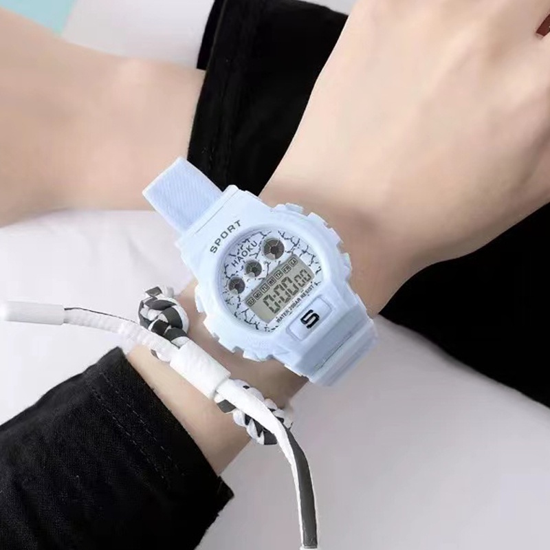 Jam Tangan Wanita Rubber Sport Digital LED Korea Fashion Anak Remaja Best Seller