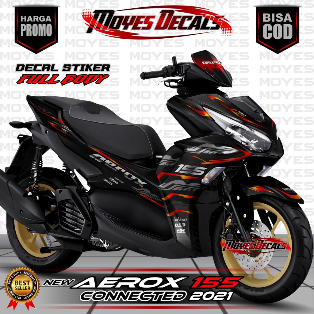 decal aerox 155 full body new aerox decal aerox 155 full body merah variasi