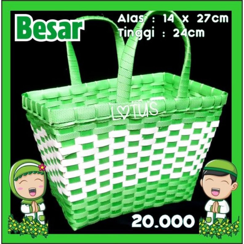 KERANJANG ANYAMAN PLASTIK/KERANJANG PARCEL/KERANJANG SEMBAKO/TAS ANYAMAN PLASTIK