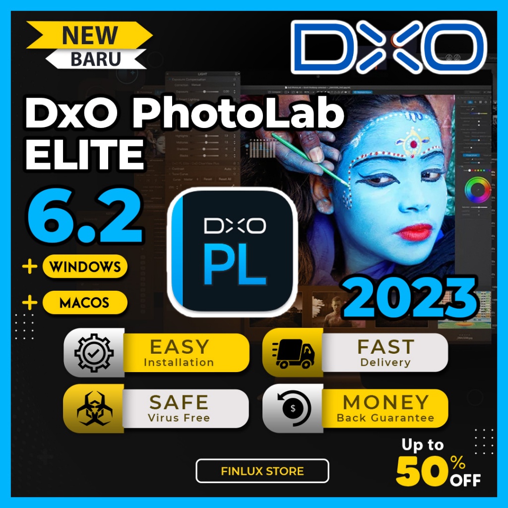 

DxO PhtLb ELITE 6 Ltst Updt 2023 Lftm Fr Wn & McOS (64-Bt)