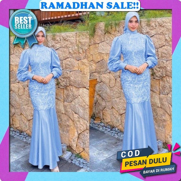 Baju Gamis Wanita Viral Terbaru 2023 Model Baru Dress Wanita Dewasa Korean Style Kondangan Remaja Le