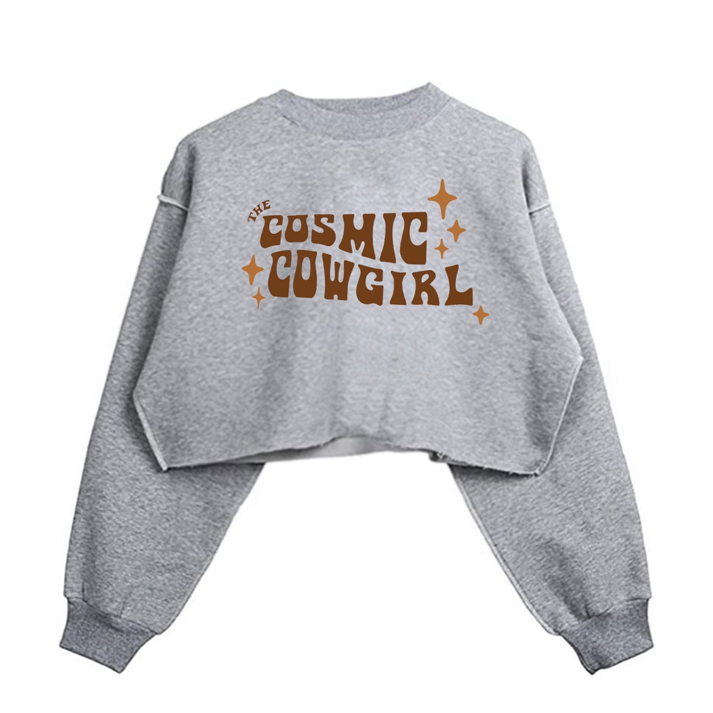 COSMIC COWGIRL SWEATER CROP WANITA KOREA TERBARU